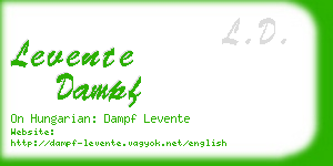 levente dampf business card